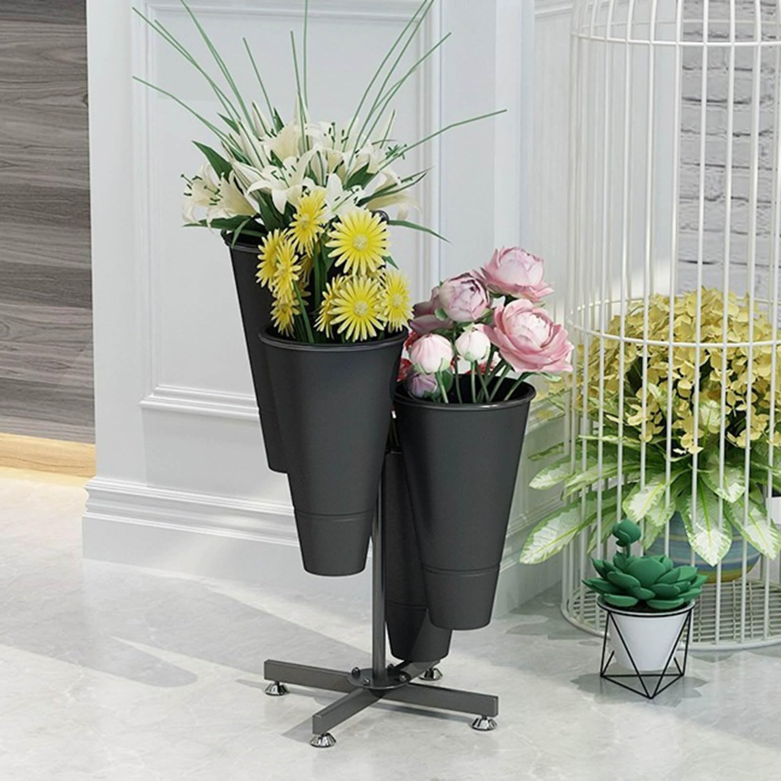 Présentoir à fleurs haut de gamme intérieur en fer forgé