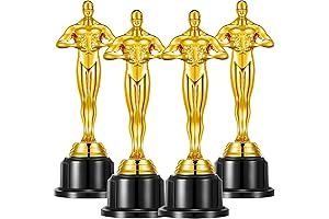 10' Gold Award Trophy, 4 Pack Gold Award Statues, Oscar Style Trophy...