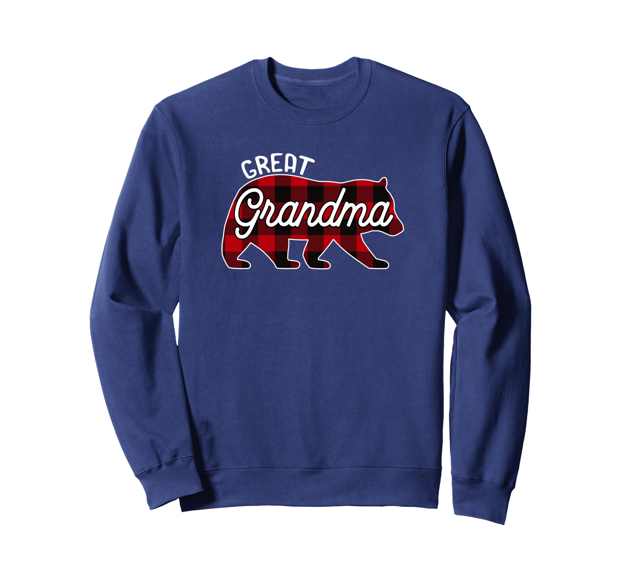 Great Grandma Bear Sweatshirt Red Buffalo Plaid Family