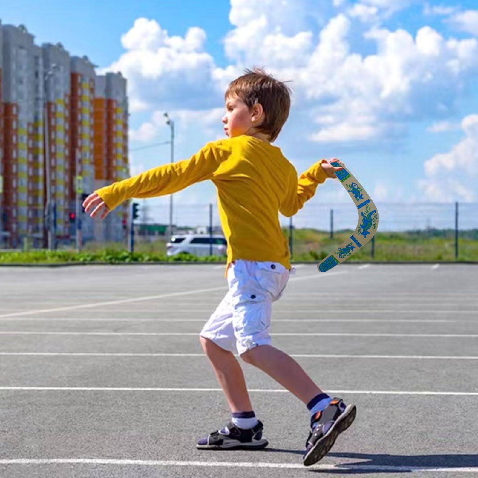 JOYOLA Boomerang di Ritorno in Legno a Forma di V per Bambini e Adulti all'Aria Aperta