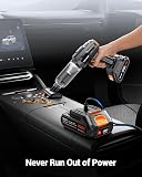 SEALIGHT Aspirateur Voiture sans Fil, 35000PA Aspirateur a Main avec 2er Batteries Rechargeables, Moteur sans Balai, Mini Aspirateur pour Voiture Cuisine Maison des Poils d'animaux - 6
