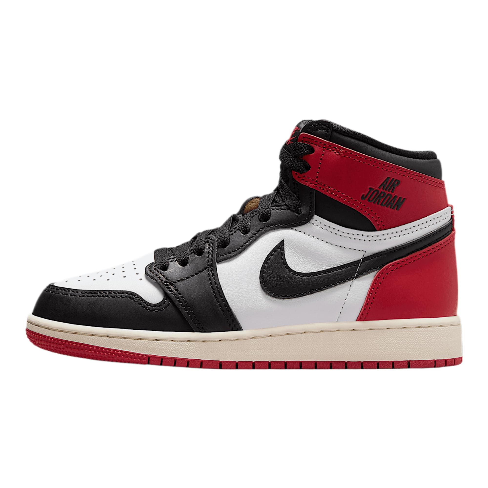Nike Unisex-child Jordan 1 Retro High Og (gs) Basketball-shoes 38 EU White/Black-varsity Red-sail