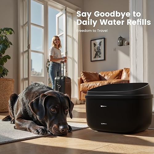 Miniatura 8 de Gardner Pet Fuente de agua para perros grandes, dispensador automático de agua para perros de gran capacidad de 8 l2.1 galones con circulación de