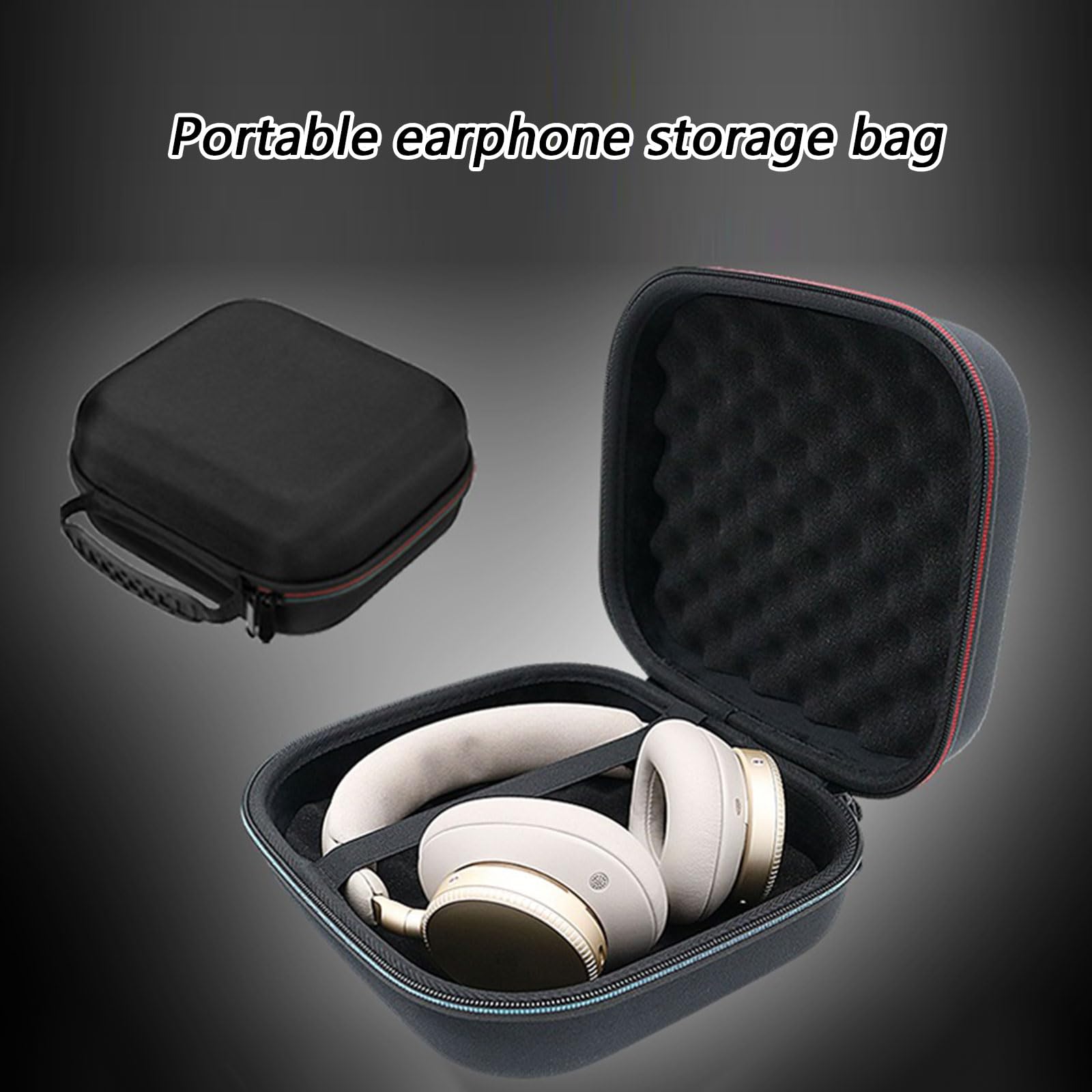 Custodia compatta per cuffie H100 con struttura antiurto e interno resistente per cuffie da viaggio