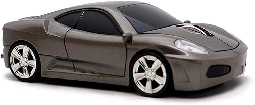 Miniatura 6 de Ai5G Ratón inalámbrico deportivo para coche, ratón USB para computadora, óptico, 2.4 GHz, con faro 1600 DPI para PC, portátil, MAC (dorado)