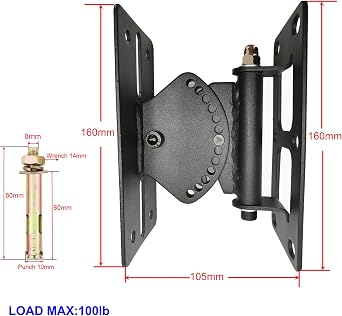 Speaker Wall Mount Bracket for Large Speakers, 2 Packs