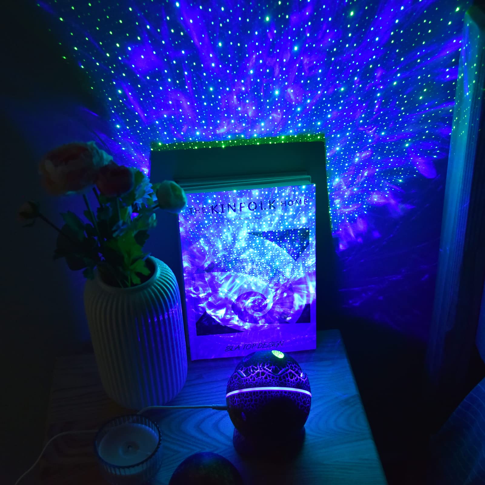 Proyector de Luz Nocturna Dinur E Star con ángulo E Ruido Etooth con Luz Nocturna de Control Rte