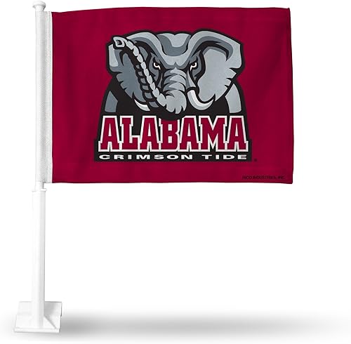Rico Industries NCAA Alabama Crimson Tide Maroon - Bandera de coche de doble cara