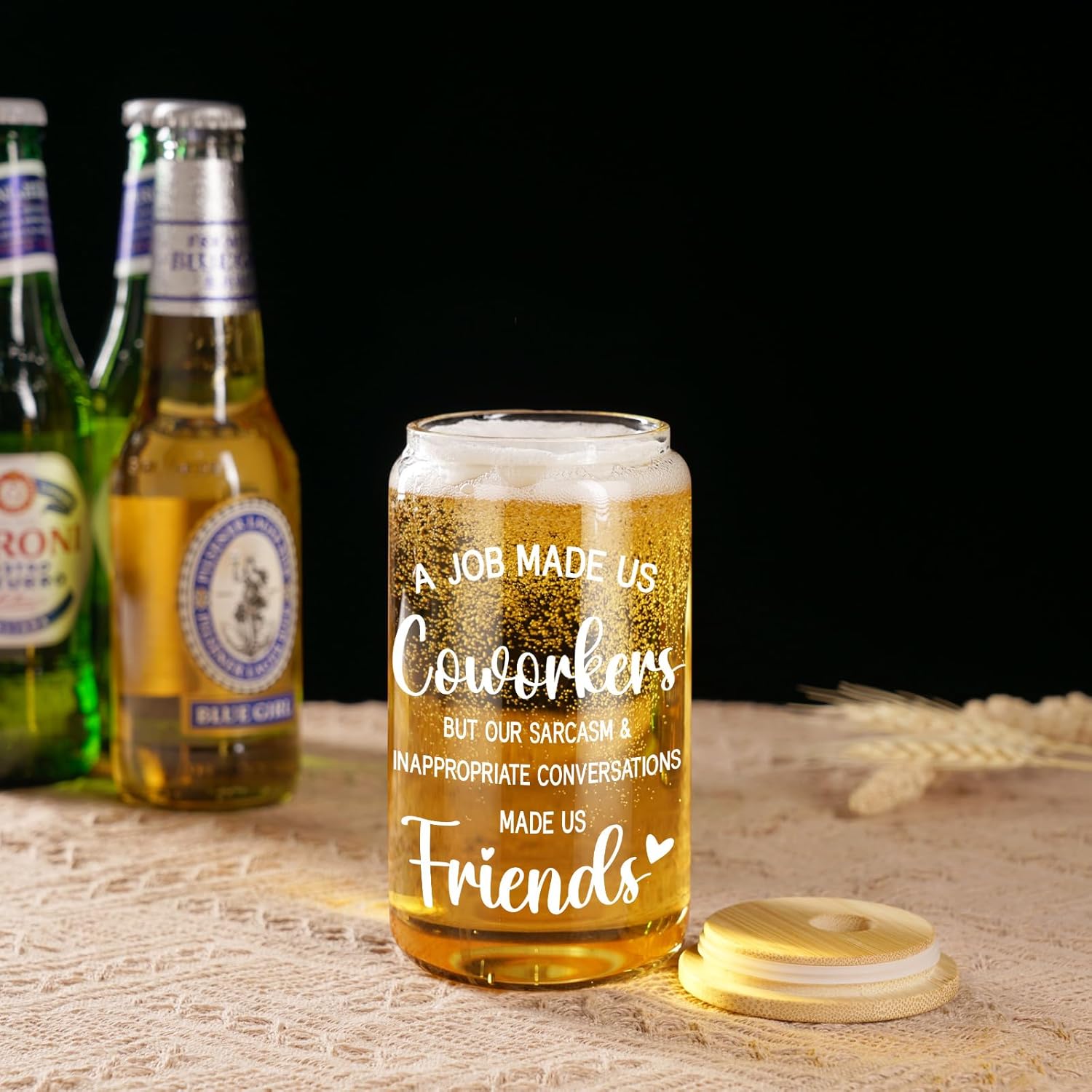 Fairy's Gift Coworker Friendship Glass Coffee Cup, Birthday Gifts for Women Friendship, Funny Coworker Gifts for Women Men Work Friends - Valentines, Going Away Presents for Office Friend Bestie Boss - Image 6