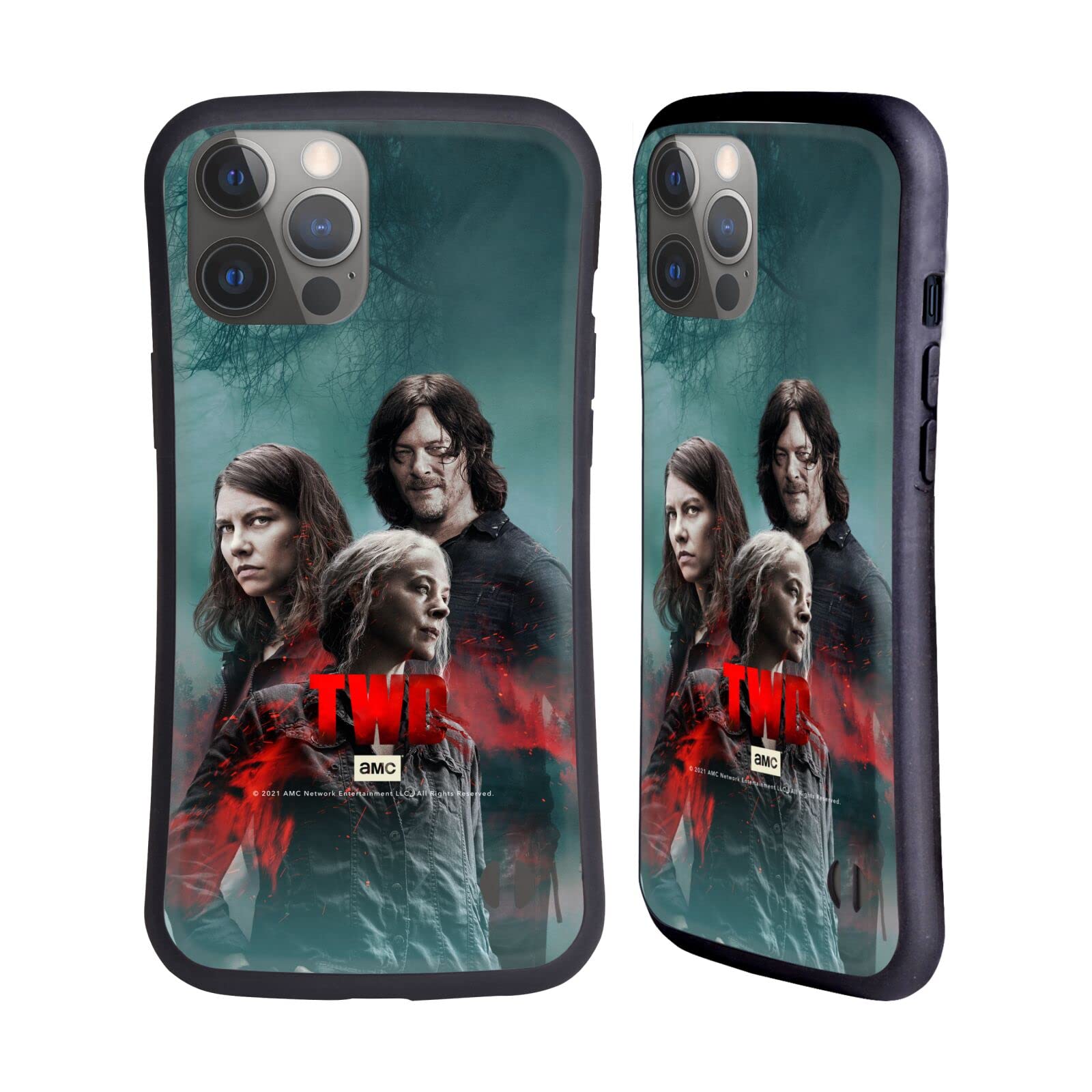 Head Case DesignsHead Case Designs Officially Licensed AMC The Walking Dead Characters Season 10 Key Art Hybrid Case Compatible with Apple iPhone 14 Pro Max