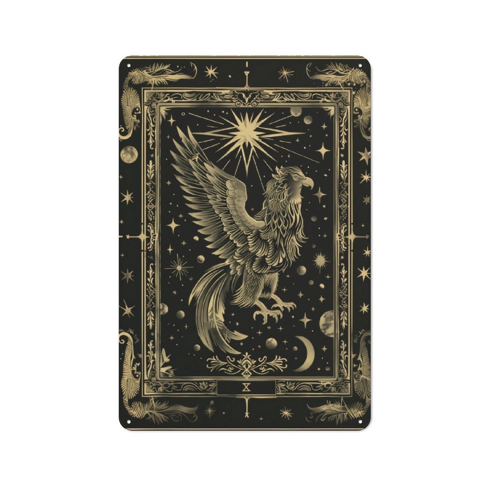 Junmoney Stellar Griffin Metal Wall Sign 30X20cm, Nostalgic Classic Pub Decor For Pub, Home Bar, Shed Or Man Cave