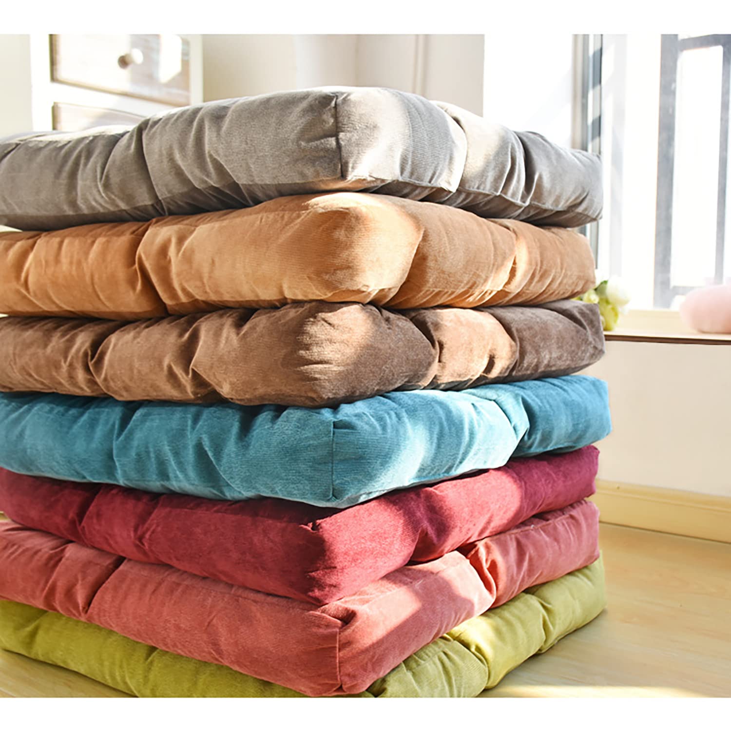 Coussin De Sol Enfant Tapis De Méditation Carré, Coussins De Sol En Cuir Pour Adultes, Grand Coussin Sol