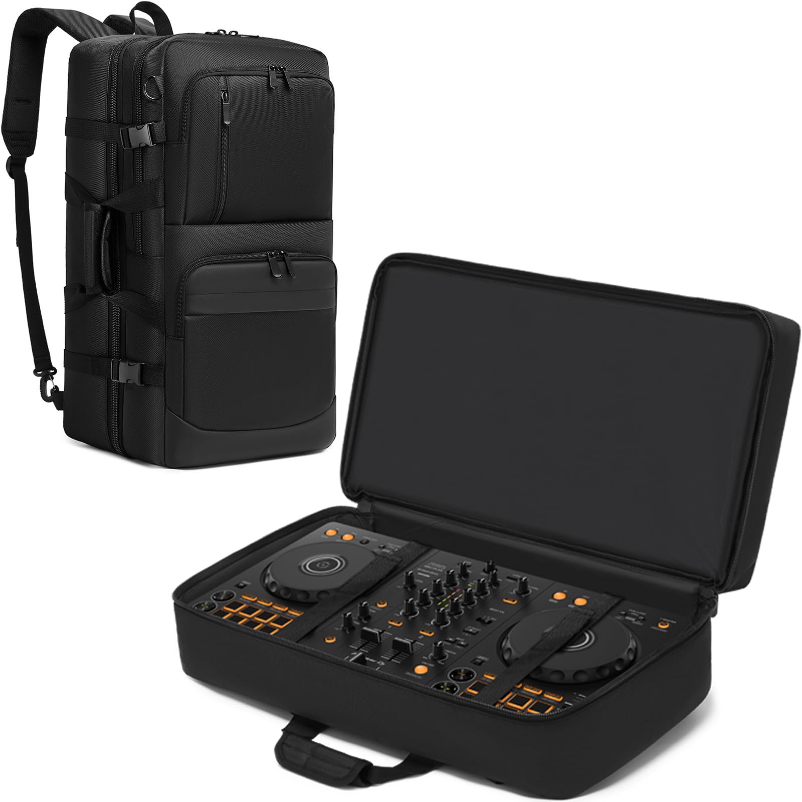 Photo 1 of Aleemin DJ Controller Case Compatible with DDJ FLX4 / DDJ 400 / REV1, DJ Controller Bag Backpack Padded with Multi-pocket, DJ Soft Case Gig Bag with Adjustable Shoulder Strap and Carry Handle