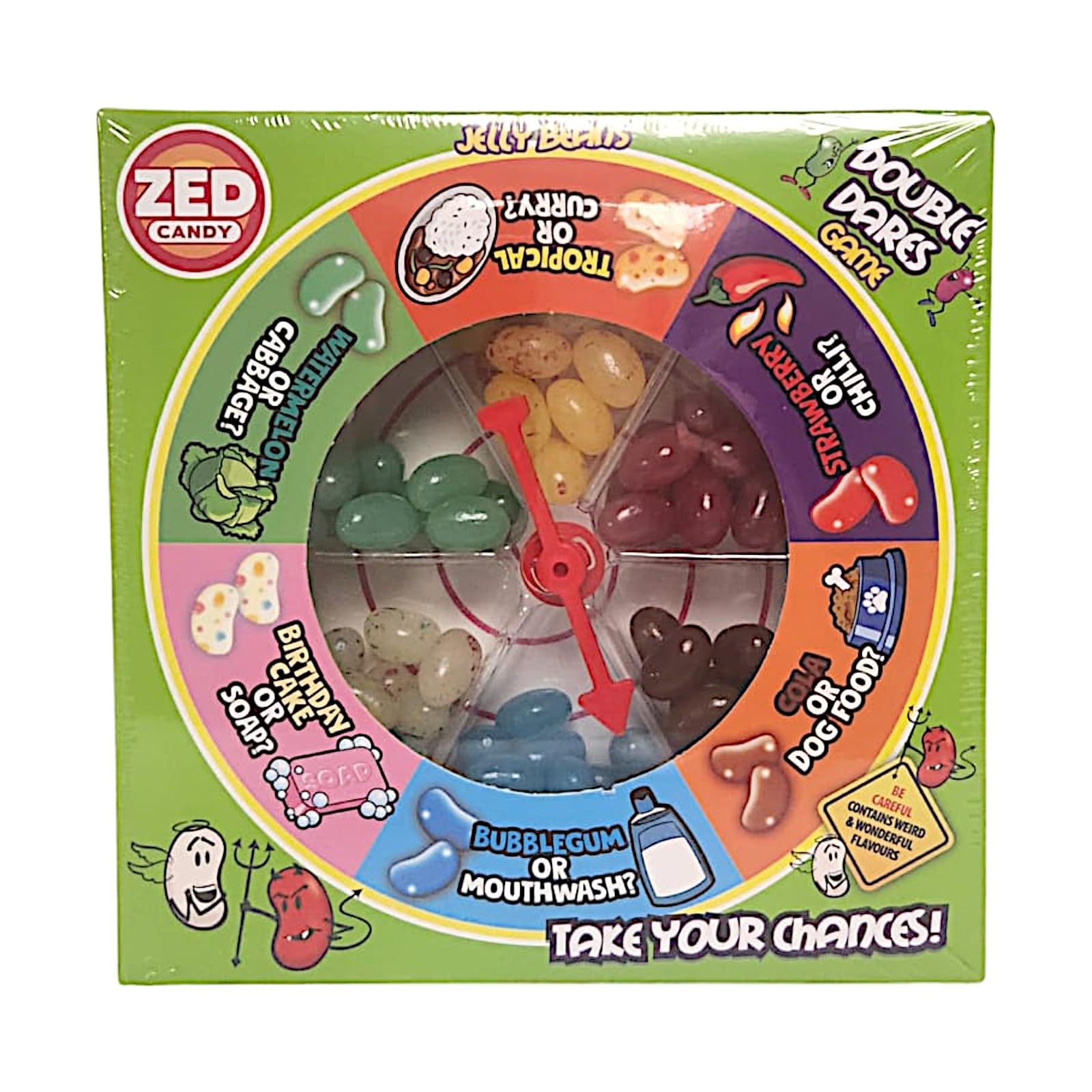 Jelly Bean Game Box with 6 Flavour Mixes Gluten-Free Vegetarian Dairy-Free & Halal with Spin & Play (Single, Jelly)