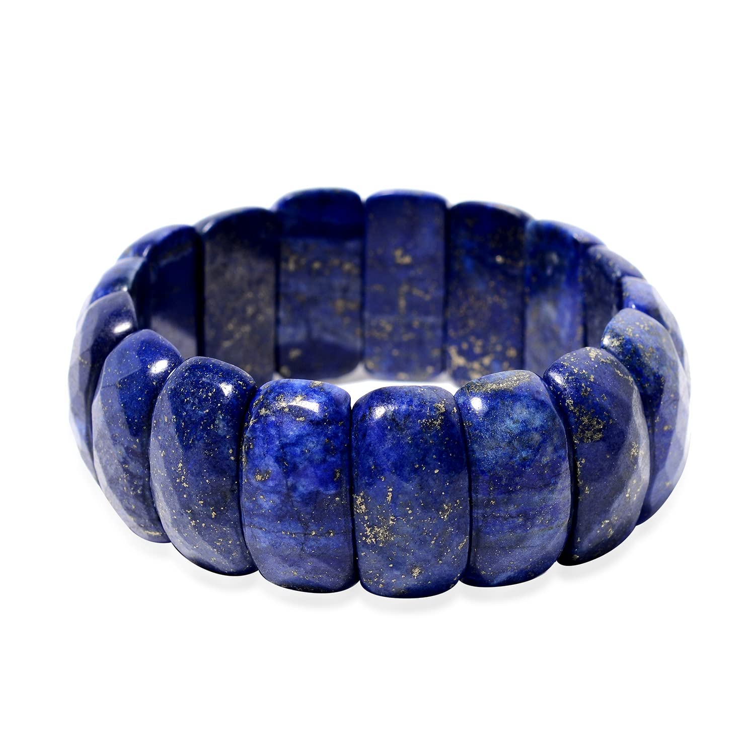 Shop LC Blue Lapis Lazuli Stretchable Bracelet For Women Stress Relief Beaded Tribal Boho Jewelry Ct 400