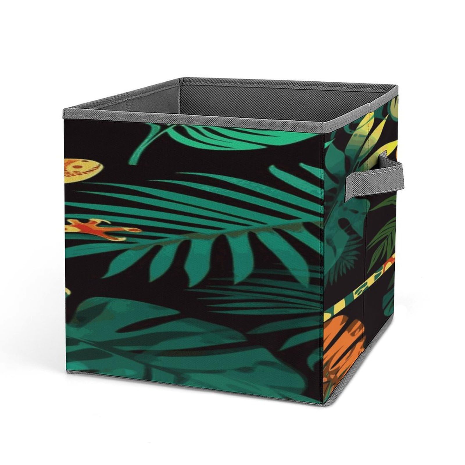 Fekiloot Style Gecko And Tropical Leaves Storage Bins Storage Baskets