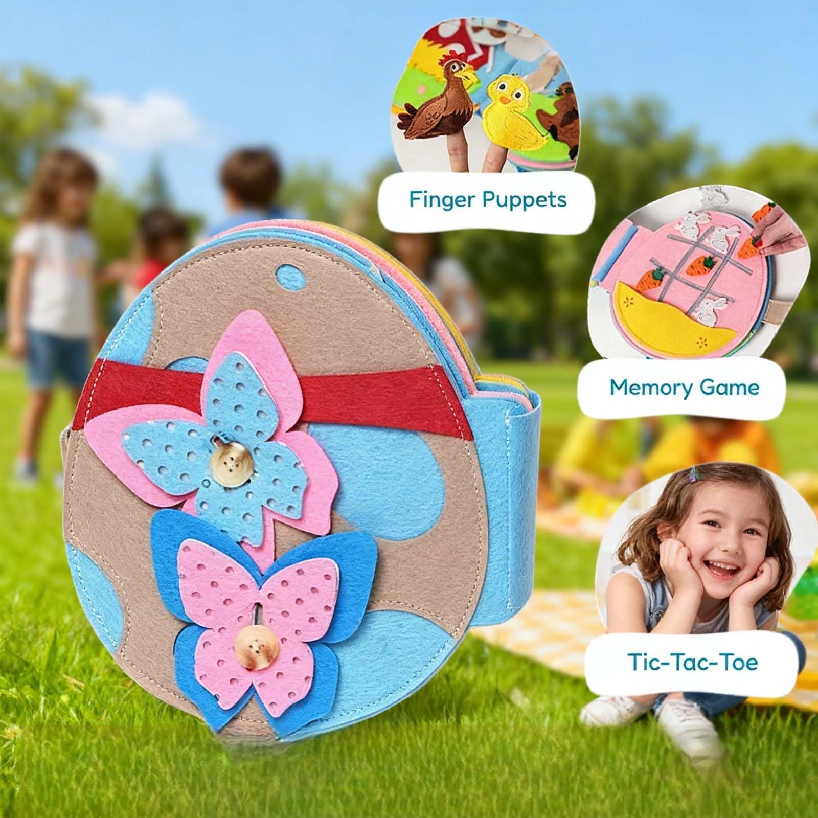 Montessori - Libro de conejo - Juego de libros de calcomanías de Pascua para niños pequeños, libro de actividades con calcomanías de animales, juguetes de aprendizaje preescolar para niños de 3 a 5