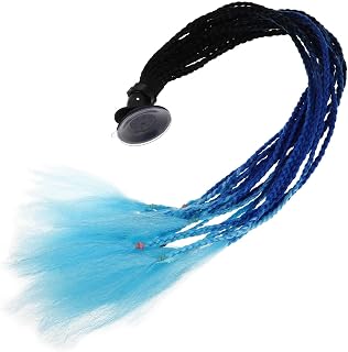 Lightweight Detachable Suction Cup Helmet Braided Ponytail Extension for Motorcycles and Outdoor Riding with High Temperature Wire Material and Trendy Unique Fashionable Design