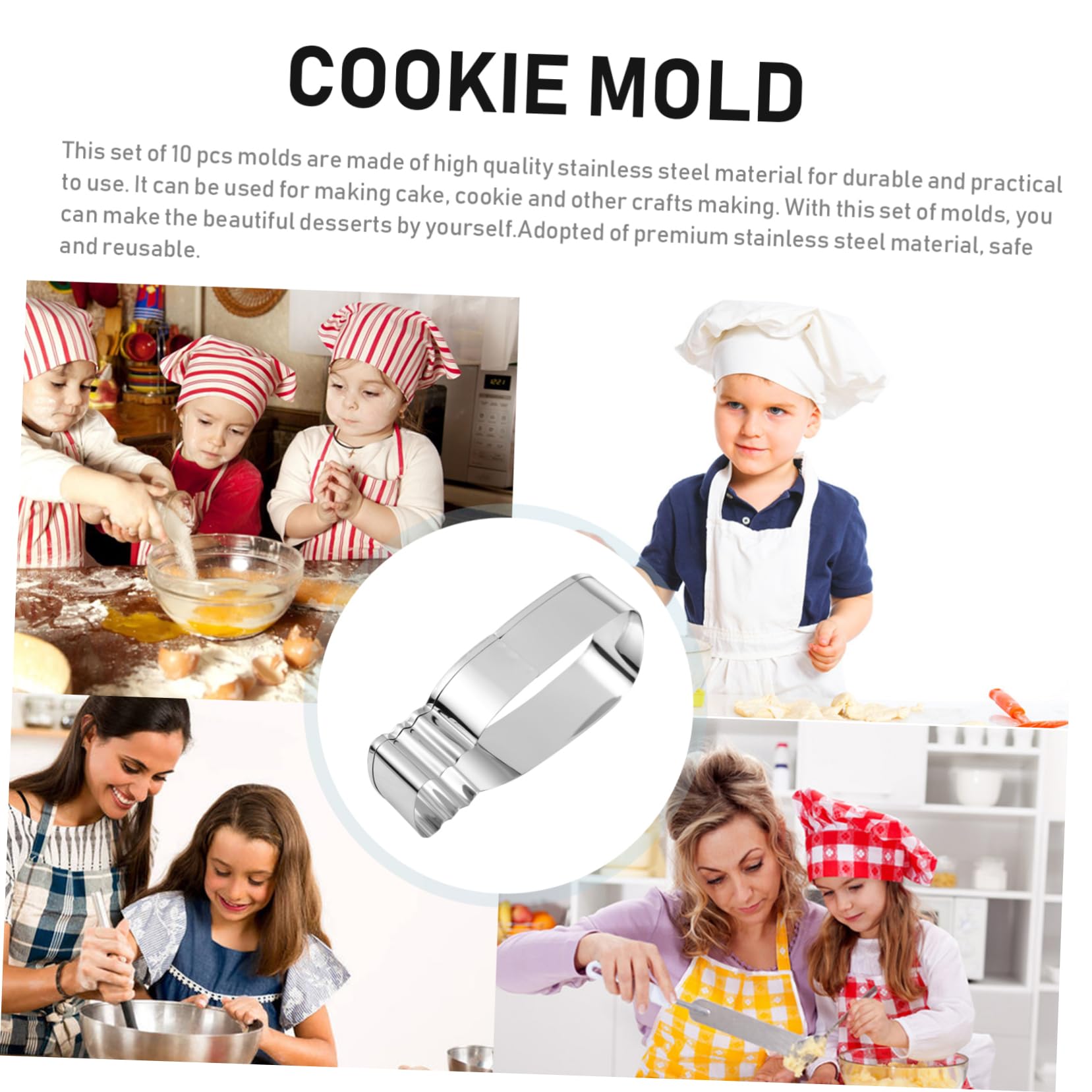 Ciieeo 20piezas Moldes De Galletas Inoxidable Forma De Botella De Leche Utensilios De Repostería Prácticos Para Hornear Galletas