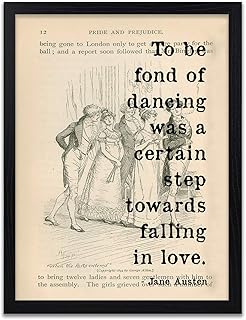 Pride and Prejudice Book Quote Wall Prints - Jane Austen Literary Quotes Print - Gift for Book Lover - Literary Gifts - Frame Not included