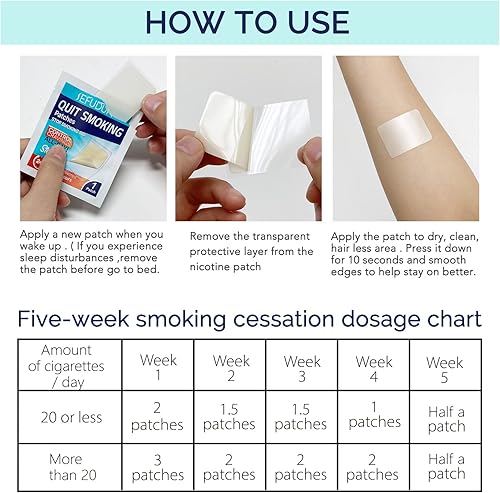 Miniatura 18 de Paso 1 Parches para dejar de fumar, (30 unidades), parches de 21 mg para dejar de fumar, calcomanías para dejar de fumar que funcionan con 2 paso