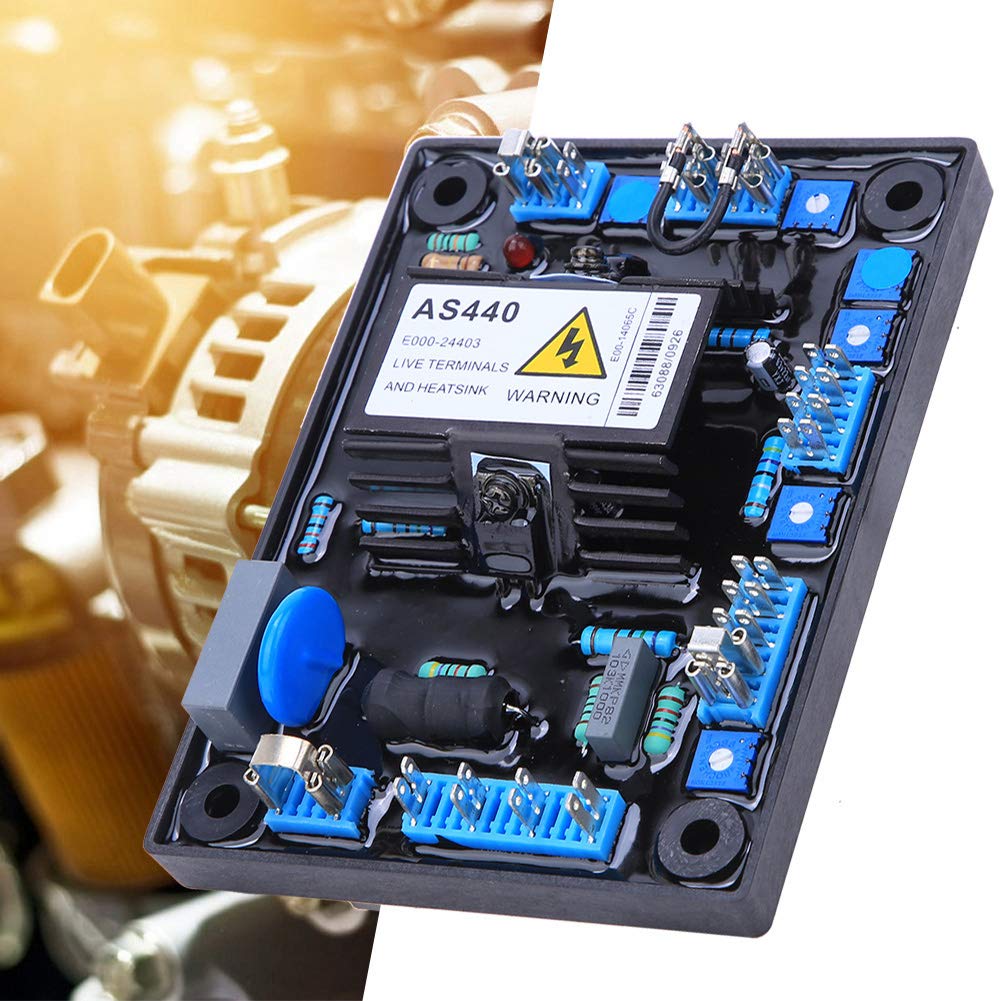 AS440 Regulador de Voltaje, Entrada 190-264VAC Regulador automático de Voltaje del Motor, Tablero de Control AVR, Módulo AVR Estabilizador, Accesorios para generadores