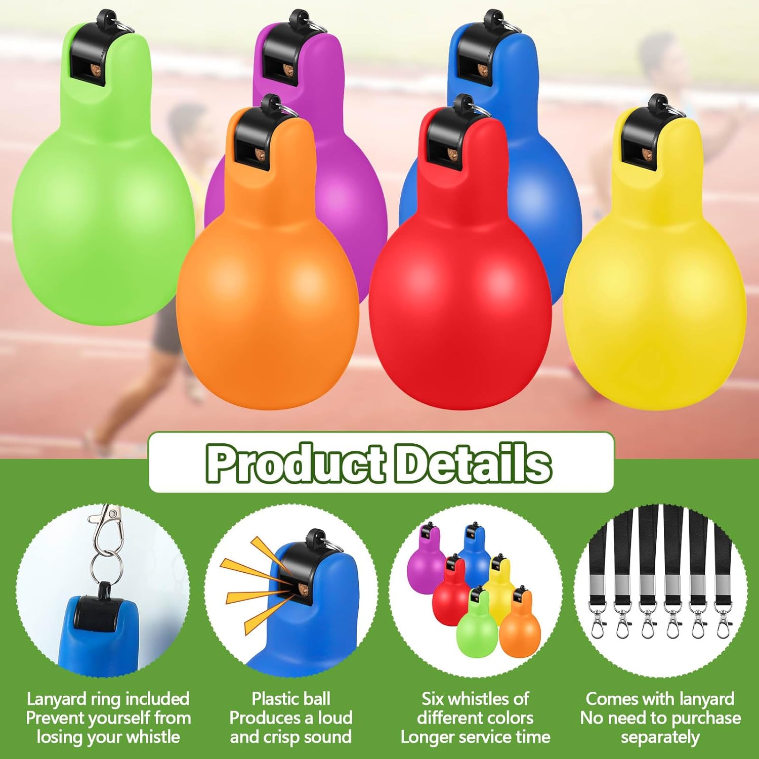 Hand Squeeze Whistles with Lanyards Multicolored Coach Whistle for Coaches Referees Handheld Sports for Indoor Outdoor Home Sports, Soft PVC