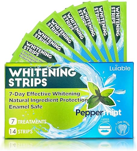 Tiras blanqueadoras de dientes para dientes blancos: blanqueador de dientes formulado por dentistas profesionales, esmalte seguro antideslizante 14