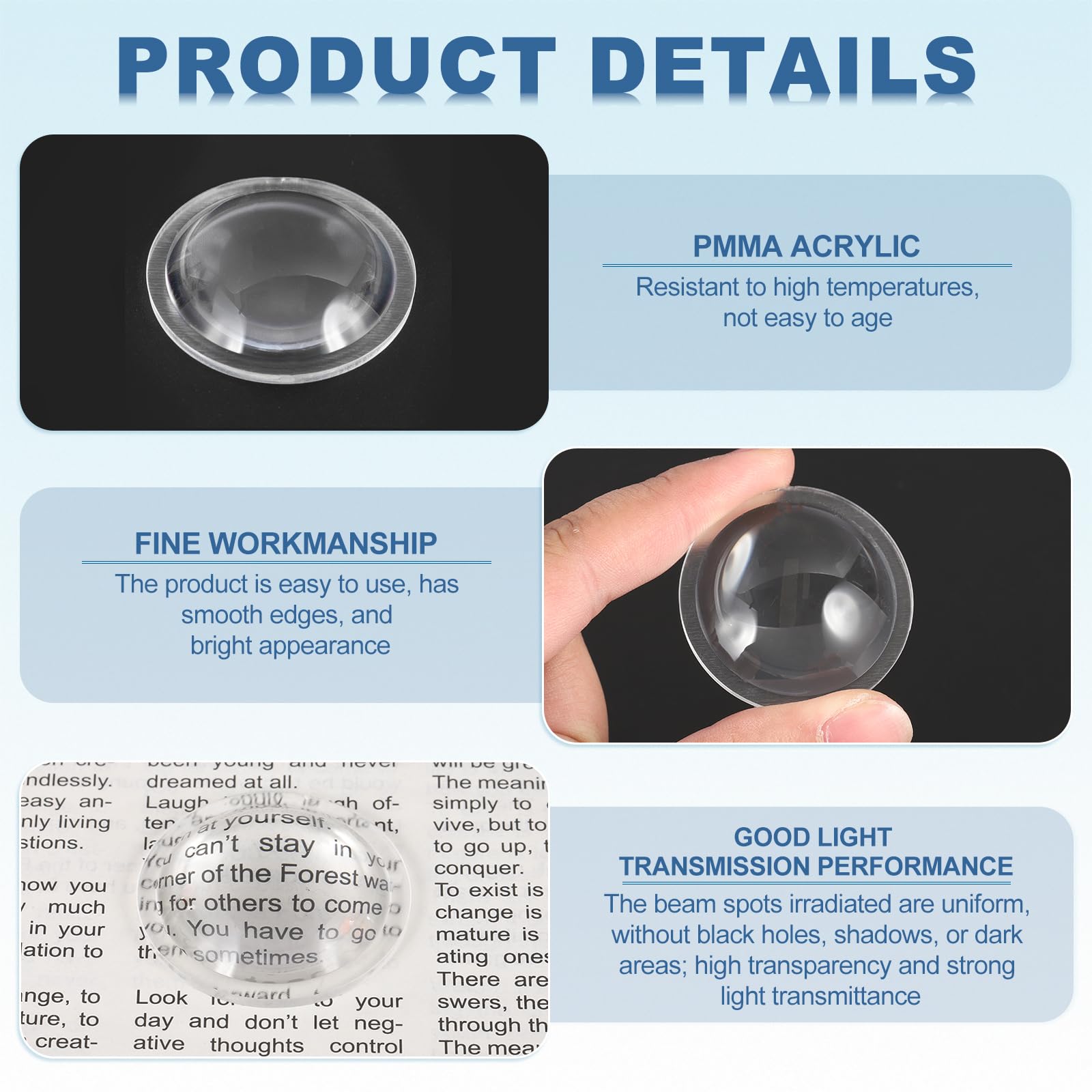 PATIKIL Diameter 40.6mm Flat Convex Lens - Image 3
