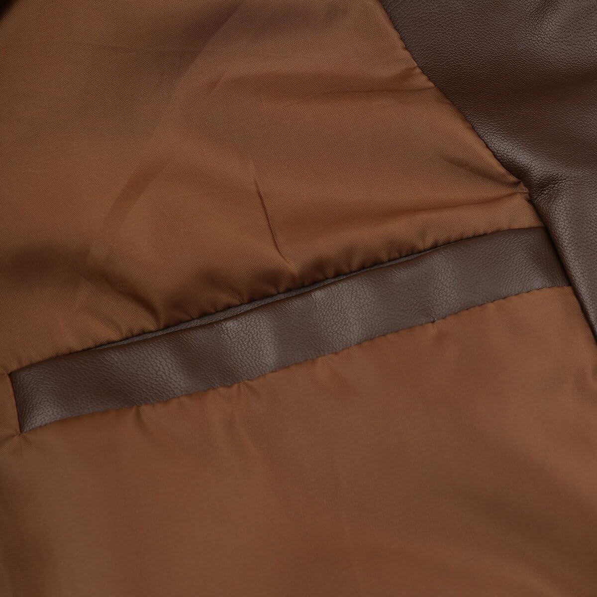 Allthemen Giacca in Pelle da Uomo PU Casual Tinata Unita Jacket da Motociclista Casual Giacca a Vento