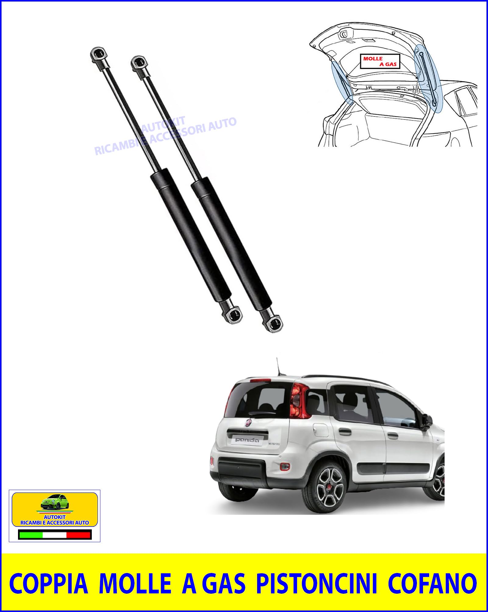 2 Molle A Gas Per Portellone Posteriore Panda 312-319 Dal 2012 - MG169/16 - Foto 7