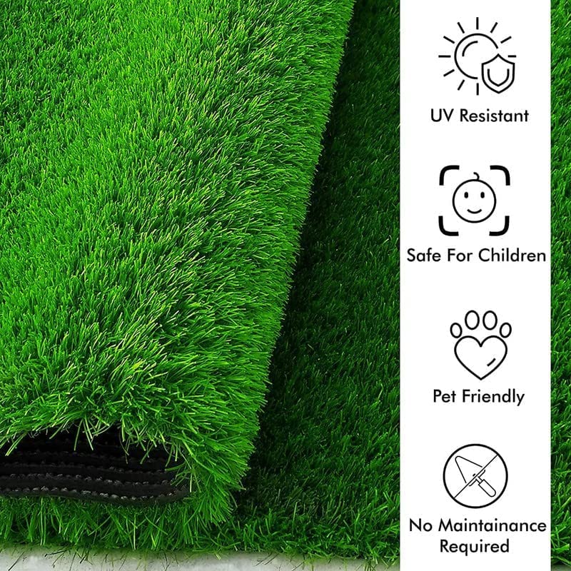 Image of Artificial Grass Rug Carpet 1.5X2 Ft 35MM Customizable,Realistic Fake Grass Deluxe Turf Synthetic Turf Thick Lawn Pet Turf -Perfect for Indoor /Outdoor.