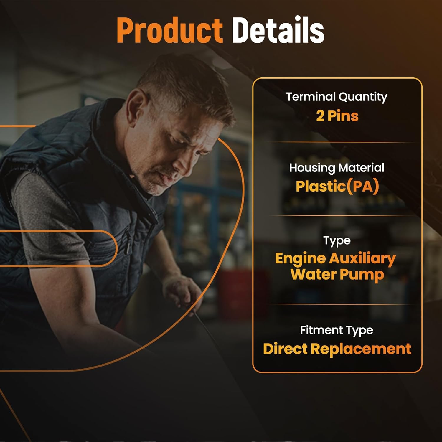 maXpeedingrods Engine Auxiliary Water Pump for Mercedes-Benz AMG GT GLE GLS Maybach S-Class Sprinter 2006-2018, Replacement 902-065, 2118350264, 2E0965521