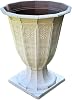 Darthome 2x Large Urn Planter 40cm Antique Grey Stone Effect Plastic Outdoor Garden Flower Pot