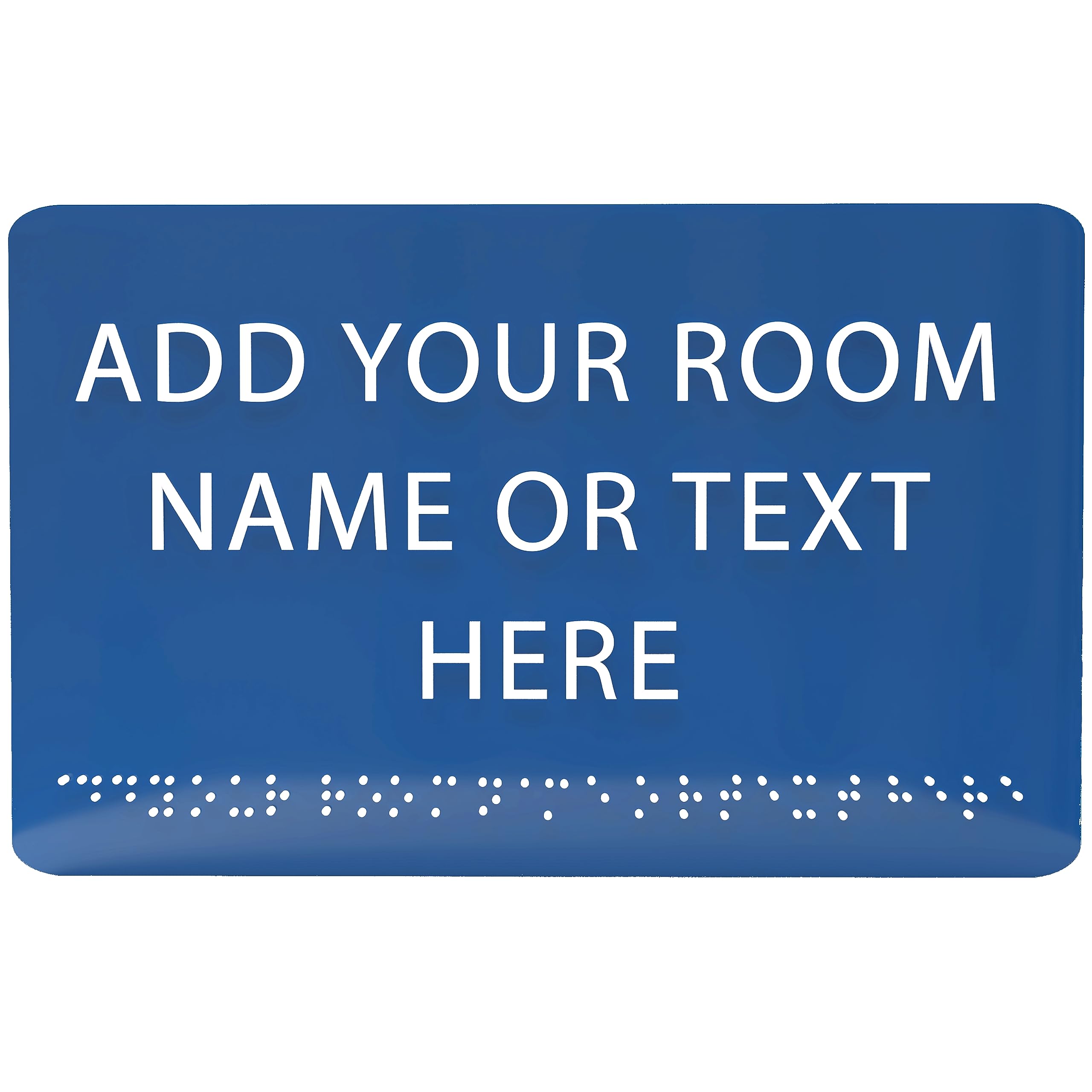 ADA CENTRAL SIGNS - 9" X6" Personalized Custom Sign - ADA Compliant Tactile Graphics Grade 2 Braille Text Acrylic Wall Signs - Add Your Room Name Text