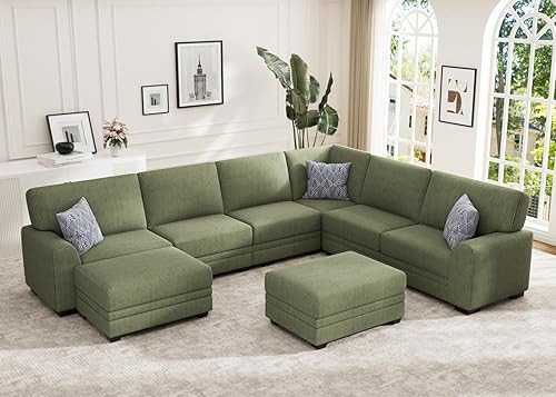 Wanderwell Oversized Modular Sectional Sofa, 8-Seater U Shaped Couches with