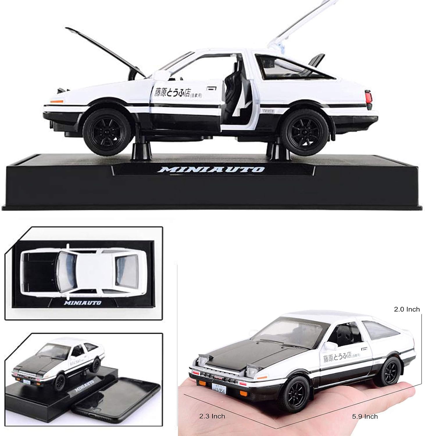 Buy Mzexoma 1 32 Initial D Toyota Trueno Ae86 Alloy Diecast Car Model Sports Car Toys For Kids And Adults Pull Back Vehicles Toy Cars Black Hood White Online In Vietnam B07bfql5q5