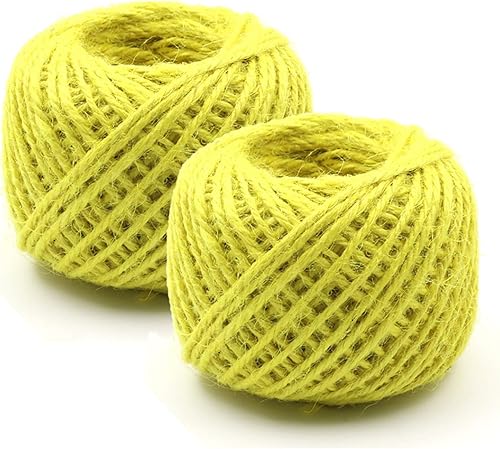 Miniatura 55 de Rollo de yute de cáñamo de 164 pies y 0.079 in para envolver regalos de Navidad, manualidades, exhibición de imágenes y adornos (marfil)