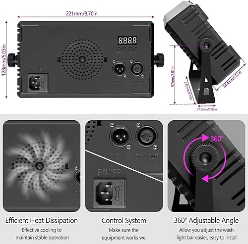 Miniatura 13 de Paquete de 2 luces estroboscópicas de discoteca para fiesta, 32 mini luces LED estroboscópicas para fiestas, luces estroboscópicas enchufables