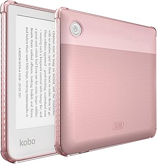 TUDIA SKN Designed for Kobo Libra 2 Case 7" Cover, [Reinforced Corners] Shockproof Slim Anti-Yellowing Silicone Gel Grip Lightweight Anti-Fingerprint Matte TPU Bumper for eReader (Frosted Pink)
