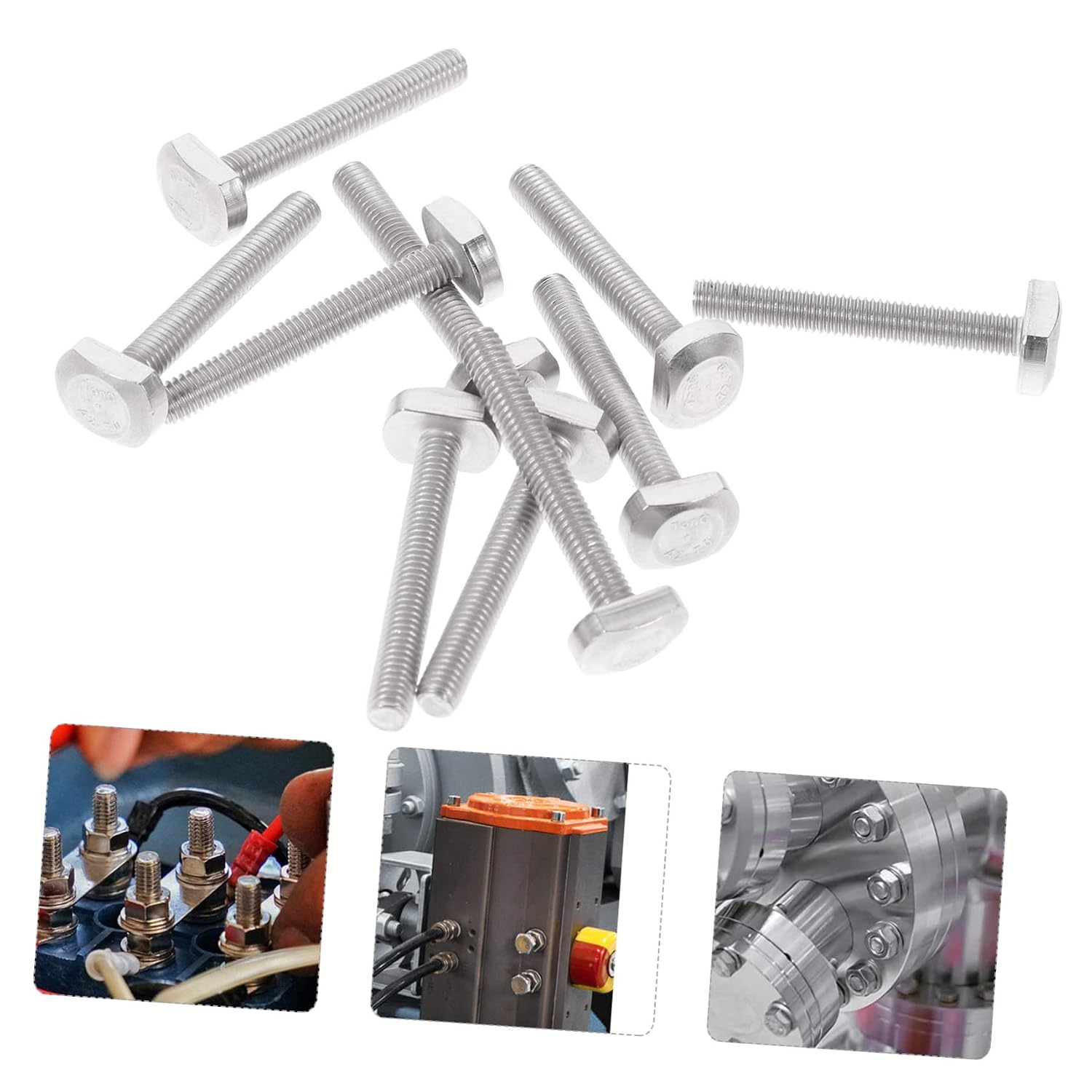 T Slot Bolts Stainless Steel 10pcs M6x45 for Woodworking