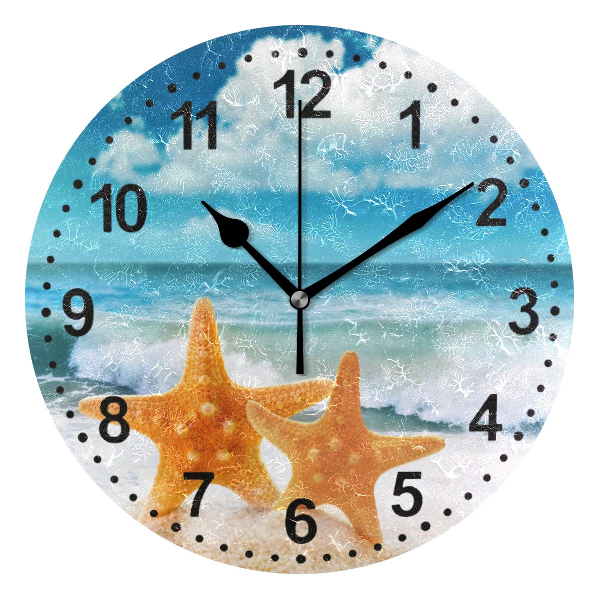 Horloge murale de salle de bain sans tic-tac pour éliminer le bruit du salon