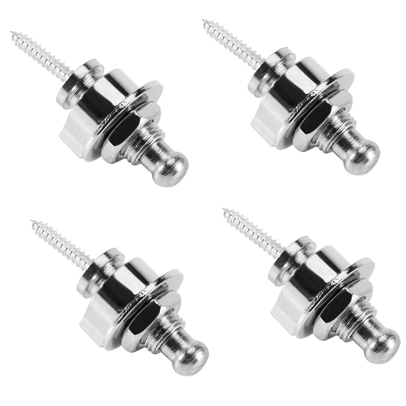 Amazon | Bestgle 4ピースギターストラップロックピン シルバー