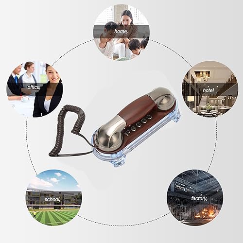 Miniatura 5 de Teléfonos fijos para el hogar, teléfonos de pared, teléfono con cable para personas mayores, teléfono doméstico retro terrestre, teléfono fijo