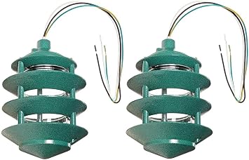 RAB Lighting LL22VG Incandescent 4 Tier Lawn Light, A-19 Type, 100W Power, 1650 Lumens, 120VAC, Verde Green Pack of 2