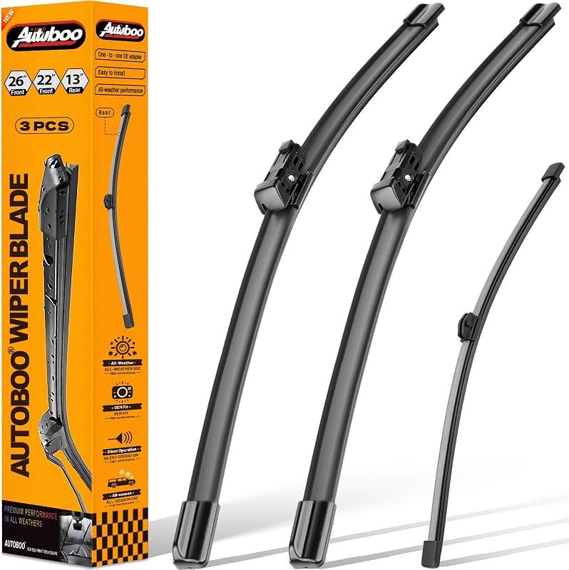 Palhetas do limpador de para-brisa AUTOBOO para Porsche Cayenne 2019–2025 – Kit com 3 unidades