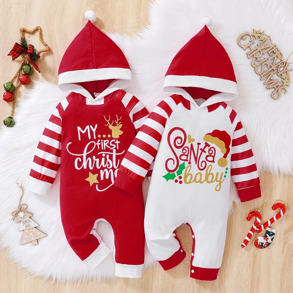 2026 - Costumes De Noël Pour Bébé - Grenouillère En Polaire - Chapeau