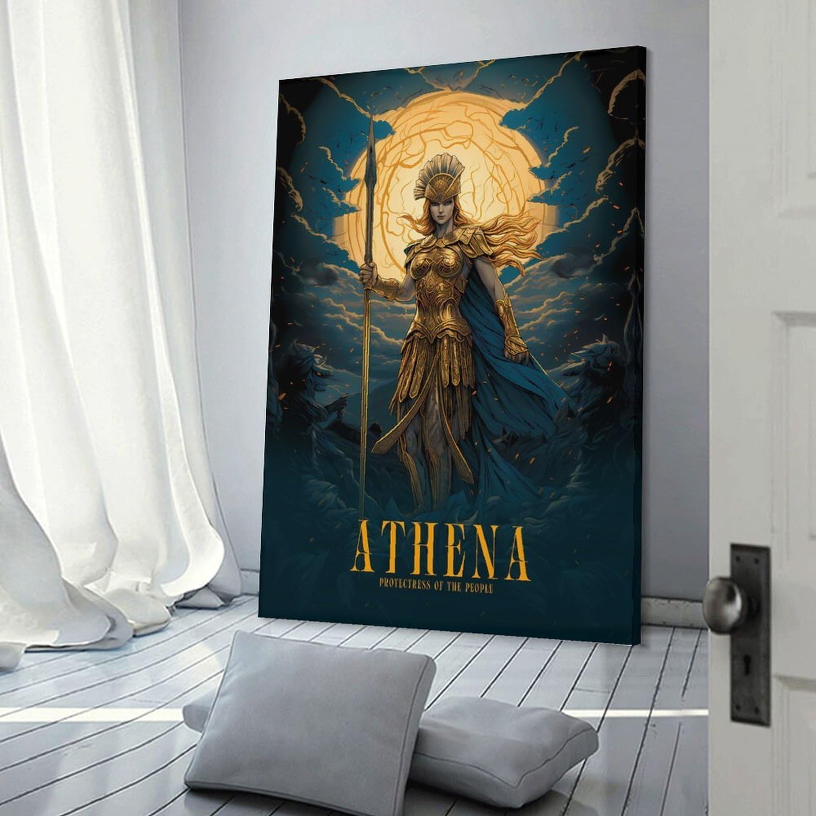Athena Wall Pictures Living Room for Toilet Bathroom Decor Living Room Canvas 20x30inch(50x75cm)