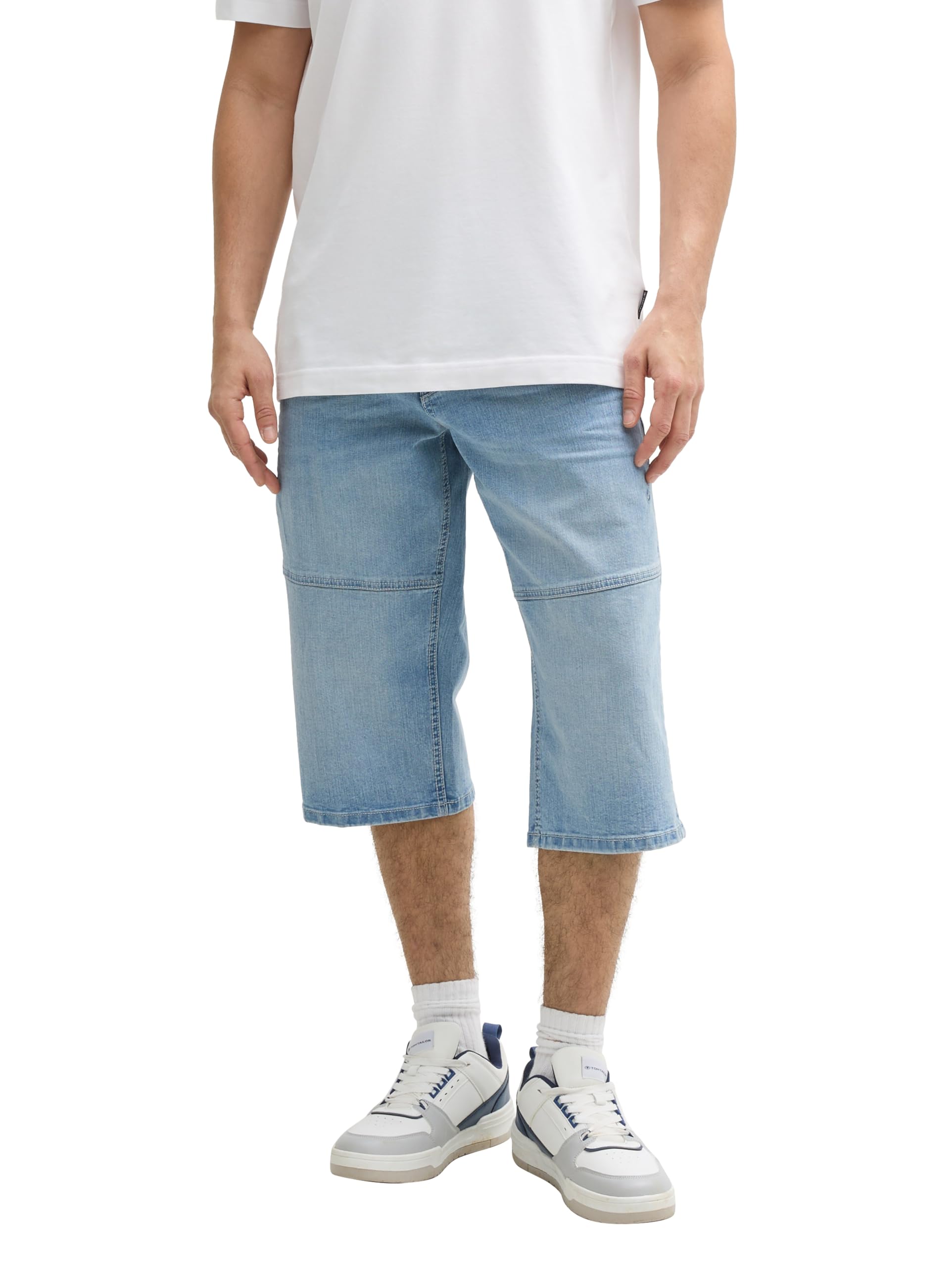 Tom Tailor Herren TTMORRIS Relaxed Overknee Jeans Shorts