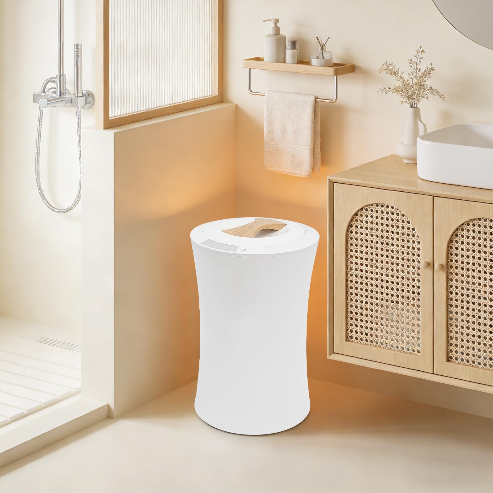 20L Handtuchwärmer Elektrisch, Handtuchheizkörper mit Timer & Duftfunktion, 4 Heizzeiten 3 Temperaturstufen, Towel Warmer, für Zuhause, Spa, Hotel oder Wellnessbereich